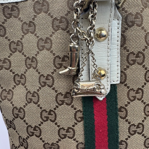 Gucci Web Tote with Green and Red Stripes - Picture 7 of 16